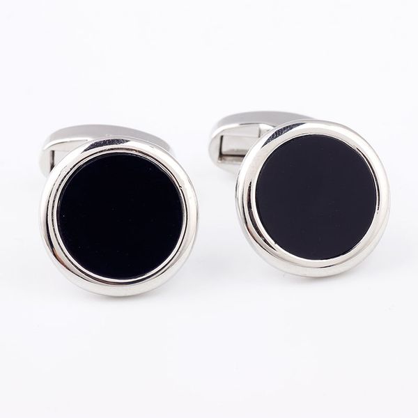 

fashion black round plated cufflinks arm buttons for women men business shirts cuff links wedding jewelry fpjxz33, Silver;golden