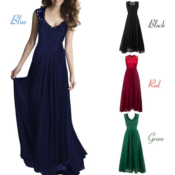 

2019 new arrivals simple chiffon scoop neck evening dresses for women formal night party sleeveless hollow out back, White;black