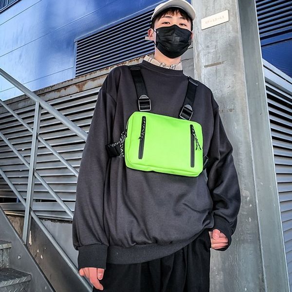 

oeak black tactical bag мужчина нейлон chest rig сумка hip hop streetwear functional boy chest west вист пакет tactical талия обновление