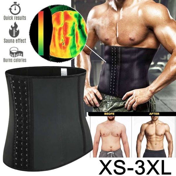 

men sauna waist trainer shaper tummy slimming waist trainer underbust fat burner slimming shapers belts fitness sweat shapewear, Black;brown