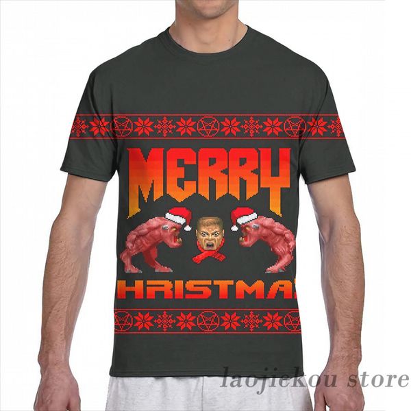 

рождественский свитер для doomguy мужчин t-shirt женщин во всем печать моды девушки тенниски мальчика верхние части тройников тенниски с кор, White;black