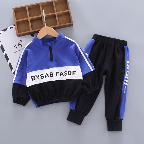 

baby boy clothes sets 2020 spring long sleeve outfits suit children clothing boys sport suits cartoon costume for kids clothes, White