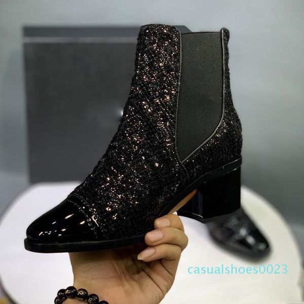 

fast delivery high-end luxury ladies martin short boots ustralian fashion design brand star platform womens shoes wild style c23, Black