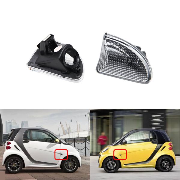 

clear lens oem front side marker lamp turn signal light shell for smart fortwo 451 mk1 & mkii 07-15