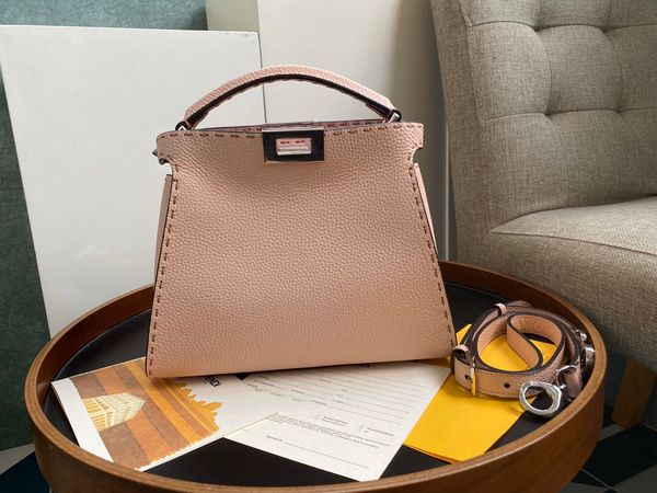 

new women's one-shoulder bag 7a high-end custom quality diagonal cross bag fashion trend leisure style gold metal accessories with deta