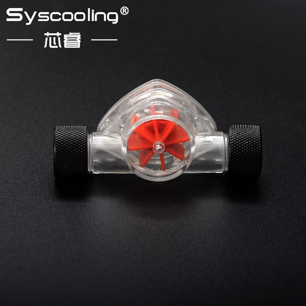 

syscooling liquid cooling water flow meter indicator with rgb light
