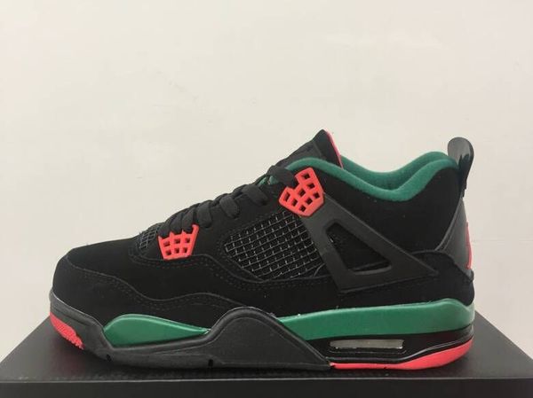 

wholesale 4 new green black white bred fire red iv 4s men basketball shoes mens sneakers sports trainers size 41-47 with box