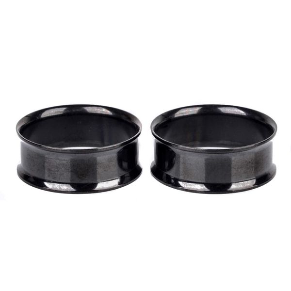 

1 pair black stainless steel ear stretcher expansion shellhard hollow ear gauges plugs flesh tunnels body piercing jewelry, Slivery;golden