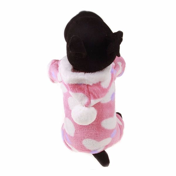

lovable dogs hooded sweatshirt pink heart printing cotton pets puppy coat hooded animals clothes for teddy chihuahua