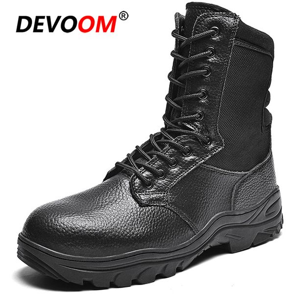 

men tactical army boots steel toe waterproof work safety shoes outdoor boots industrial and construction climbing sport shoes 45