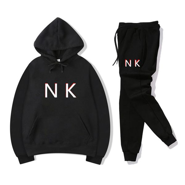 

new mens sweat suit casual fashion spring autumn long sleeved two-piece jogger set ladies fall tracksuit sport jogging hoodies+pants, Gray