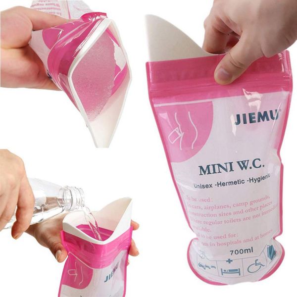 

4pc 700ml emergency portable car urine bag vomit bags mini mobile toilets handy disposable urinal toilet bag