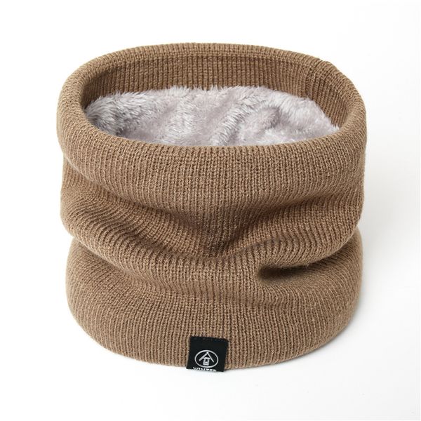 

winter scarf women men solid knitting collar thick warm velveted rings scarves 2019 new neck scarf allmatch muffler, Blue;gray
