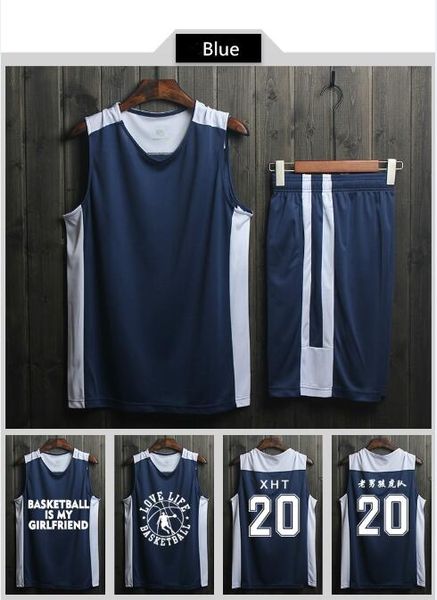 

The new tyle ba ketball uit big ize breathable team uniform group purcha e cu tomized print name and number 8 color for election