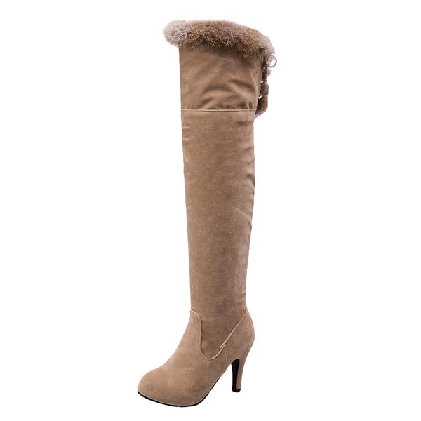 

sagace winter boots women shoes suede keep warm ankle boots square heel round toe lace-up shoes ankle for women, Black