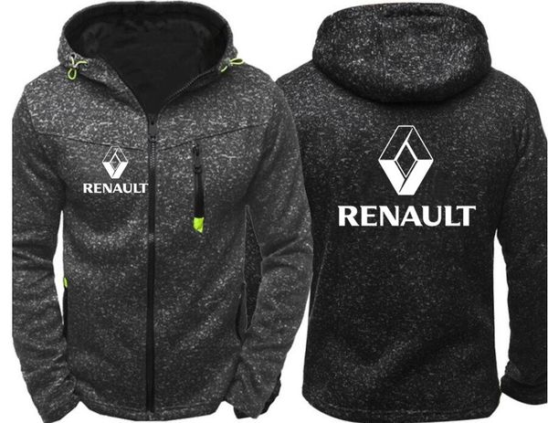 

2020 зимняя новая мода renault толстовка мужчины zipper кардиган толстовка толстовки вскользь пальто tops, Black