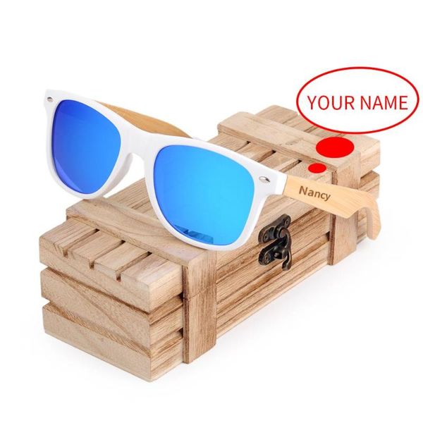 

lunette de soleil femme bobo bird bamboo sunglasses women polarized wood sun glasses clear color men eyewears dropship, White;black