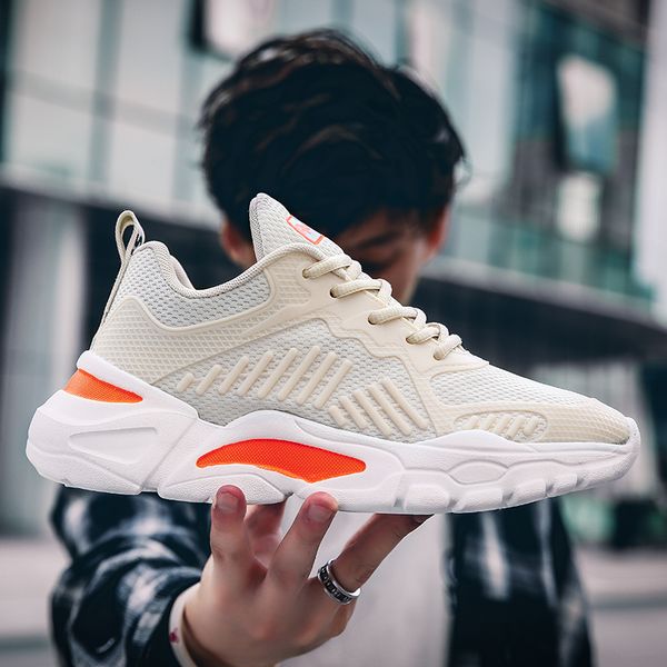 

flat men shoes breathable lightweight men shoes sneakers casual mesh comfortable men shoes lace-up large size 49 t200209, Black