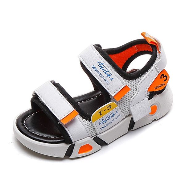 

children fashion casual sandals toddler baby comfortable sandals 2020 summer boys girls sport shoes kids beach shoes size 22-31, Black;red