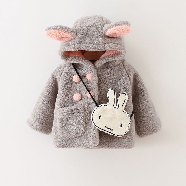 

baby double-breasted maomao cotton-padded jacket, Blue;gray