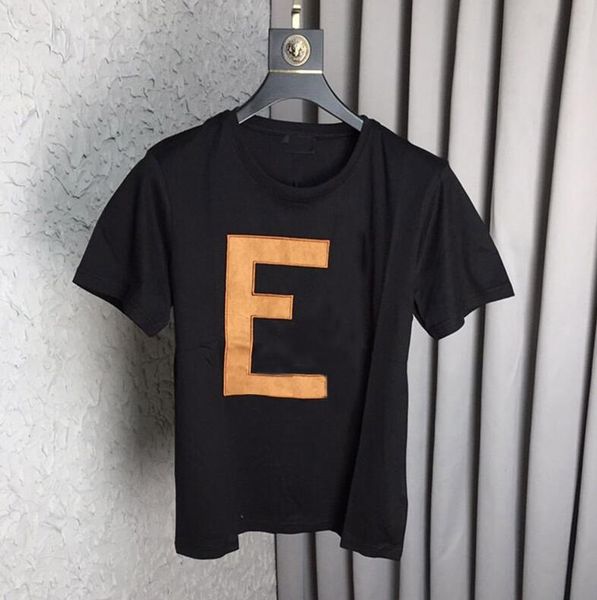 

19ss brand t shirt summer logo casual short sleeve tees for men women couple street clothing with letters printed solid color m-3xl, White;black