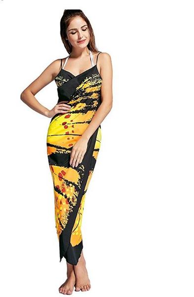 

summer women versatile design butterfly bikini cover up beach dress v-neck swimsuit with cover ups beachwear robe plage, Blue;gray
