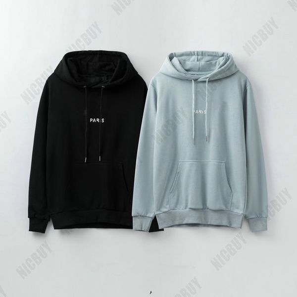 

2020 fashion autumn designer brand give mens geometry break letter paris print hoodies pullover hooded cotton casual tag sweatshirt, Black