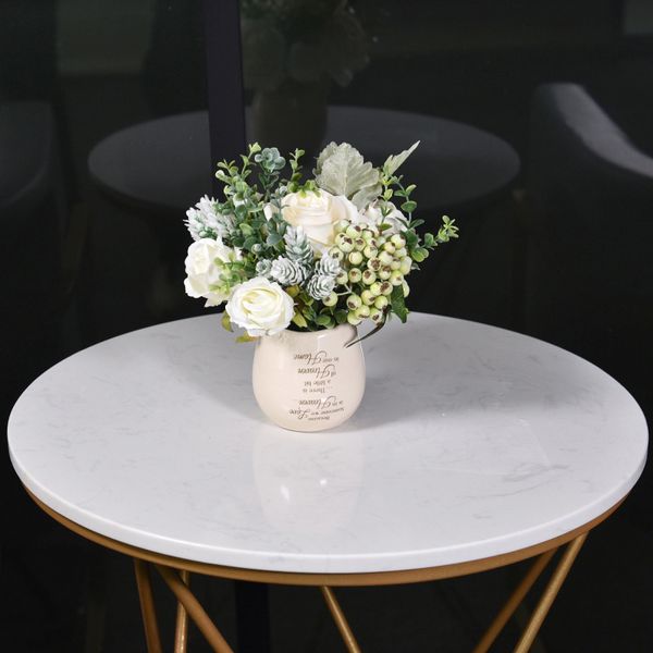 2019 Nordic Silk Flower Living Room Ceramic Vase Decoration Fake