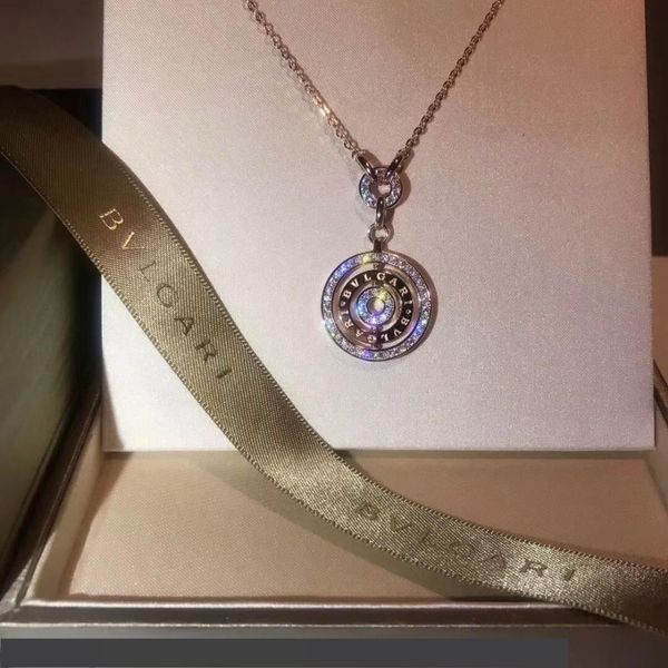 

2019 new rotating fashion jewelry necklaces silver plated small clavicle chain