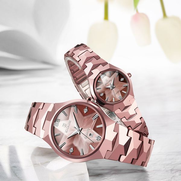 

nakzen классический женщины мужчины часы щедрый пара элегантный часы высокое качество вольфрама стали наручные часы подарок часы для любител, Slivery;brown