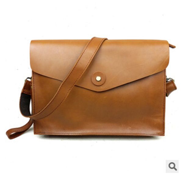 

100% genuine leather men shoulder bags envelope bags messenger bag