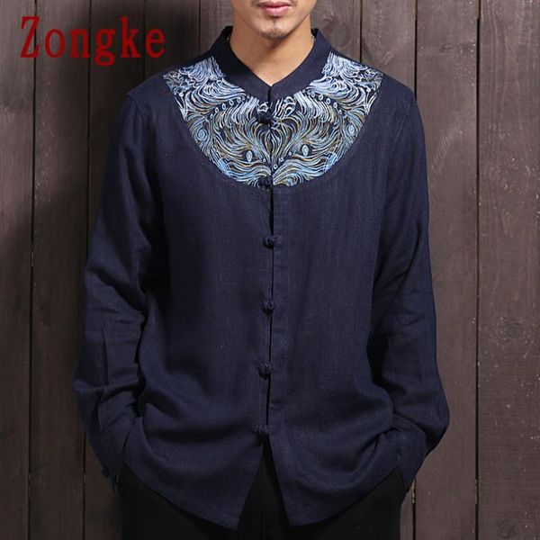 

zongke 2020 новое белье весна мужчины рубашка мужчины одежда slim fit хлопка с длинным рукавом рубашки повседневные мужчины моды марка плюс, White;black