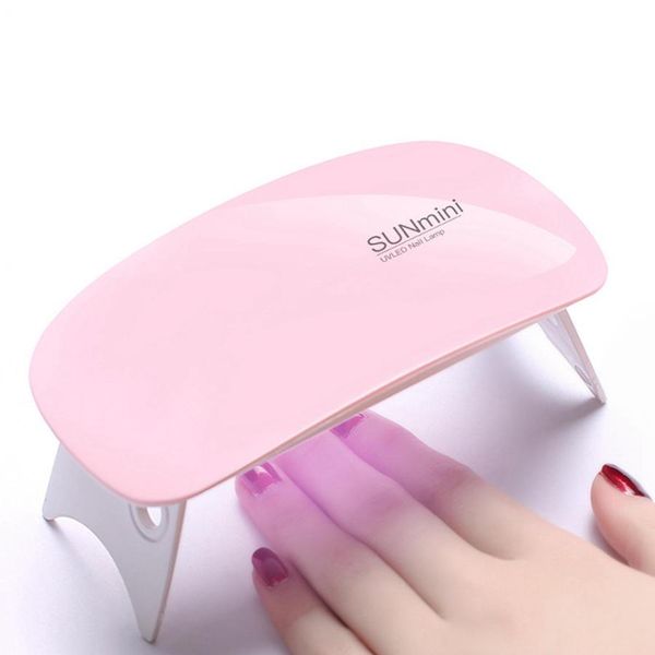 Taşınabilir Mini LED Lamba Tırnak Kurutucu USB Şarj LED Işık Hızlı Kuru Çiviler Jel Manikür Nail Art 6 W Için