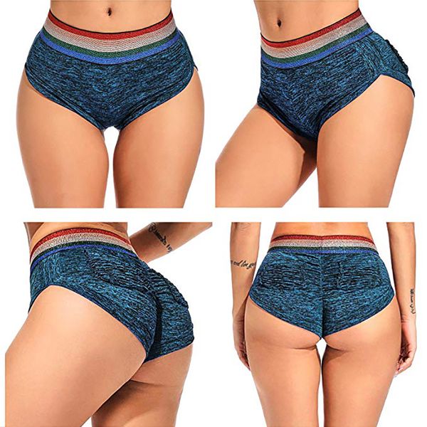 

yoga outfits women shorts ruched busport gym push up workout running elastic high waist tummy control lifting pants, White;red