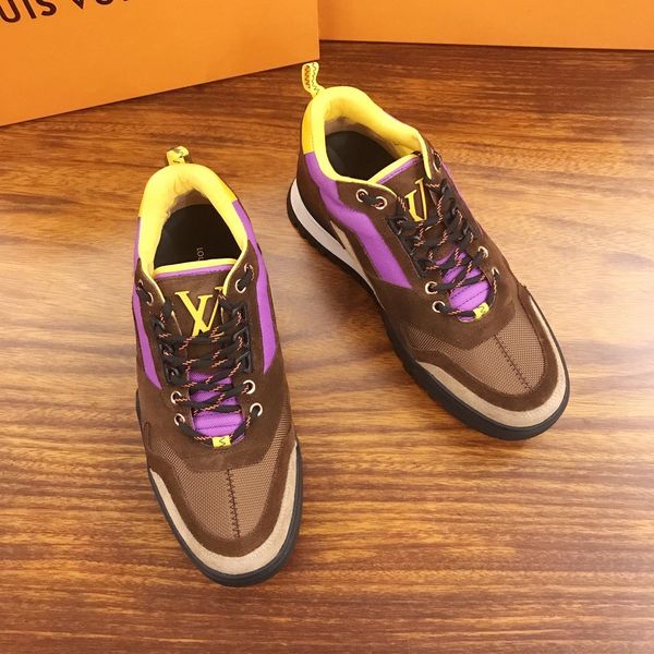 

fast delivery new style high-end luxury men's casual sports shoes star fashion brand platform men's shoes vintage pattern size: 38, Black