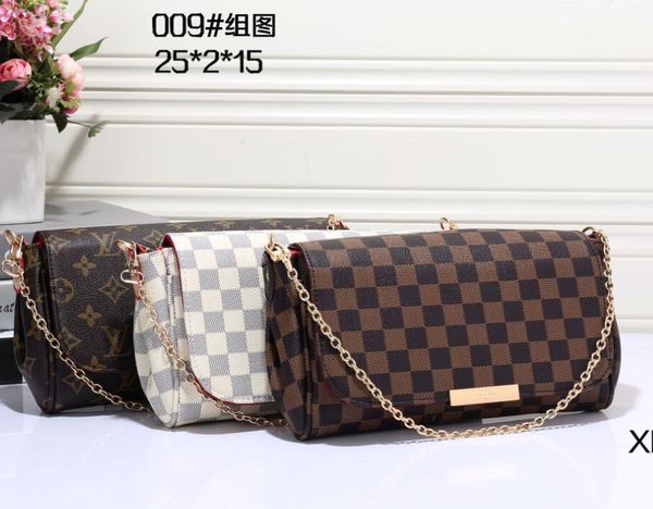 

166 Louis Vuitton LV New Fashion Women Messenger сумка 40718 натуральная кожаная сумка через плечо с цепочкой любимый кошелек