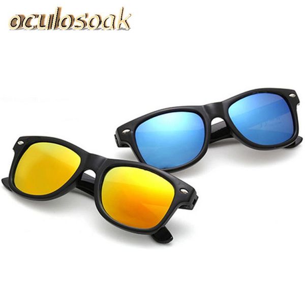 

2019 cool sunglasses for kids brand design sun glasses for children boys girls sunglass uv 400 protection rivet gafas cdoia, Blue