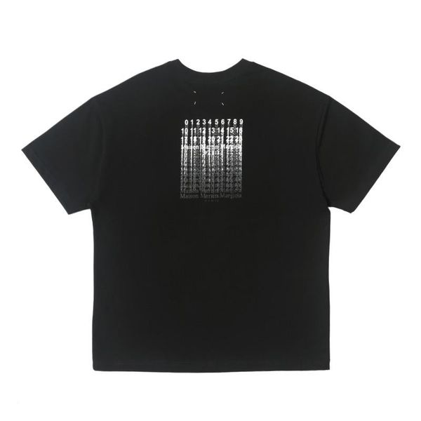 

мужские дизайнерские футболки high street maison margiela цифровой градиентный принт футболка с коротким рукавом повседневная одежда s-xl, White;black