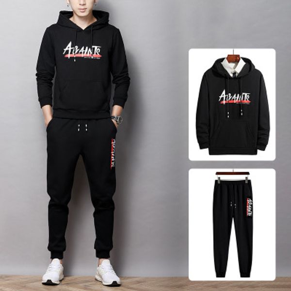 

mens brand plus size 2 pieces set zipper letter casual outfit fashion spring spring new arrive tracksuit 2020 sale, Black;brown