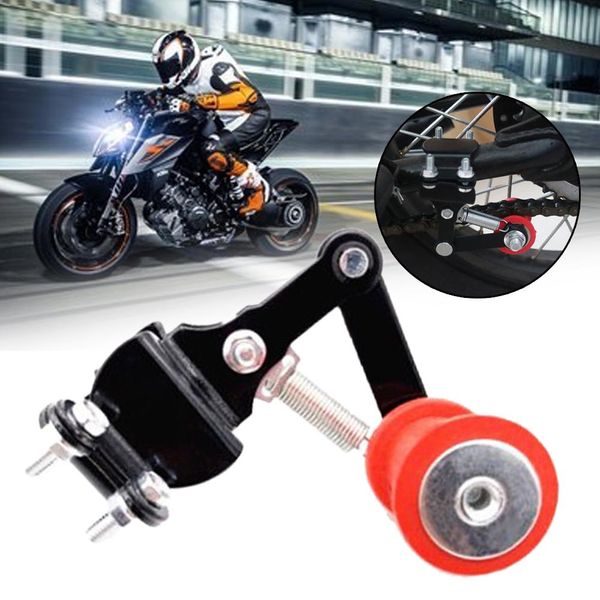 

motorcycle chain elastic adjuster black universal iron motocross chain tensioner roller tool for dirt bike atv