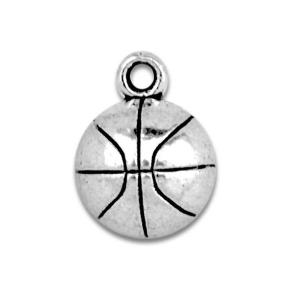 

10pcs/lot charms basketball 14x10.5mm tibetan silver pendants antique jewelry making diy handmade craft for bracelet necklace, Bronze;silver