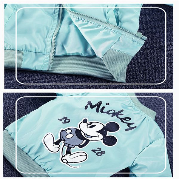 

children clothes baby girl mickey clothes boy mickey jacket cartoon printed windbreaker kids clothes jackets children outerwear, Blue;gray