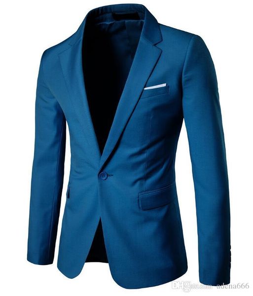 

new designer fashion mens clothing jackets casual clothes pure color long sleeve suits slim fit stylish suit blazer coats wedding dress, White;black