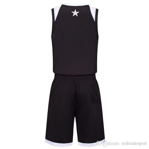 

2019 new blank basketball jerseys printed logo mens size s-xxl price fast shipping good quality black white bw002, Black;red