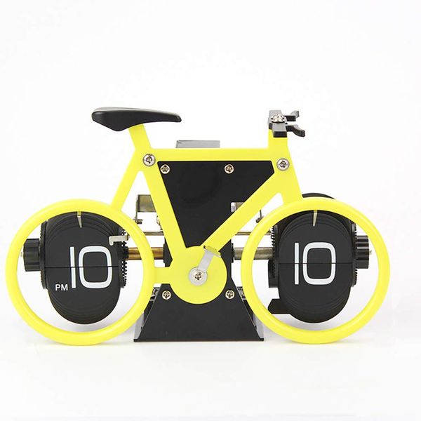 

automatic page turning clock creative bicycle turning clock desksilent suitable for home office deskdecoration