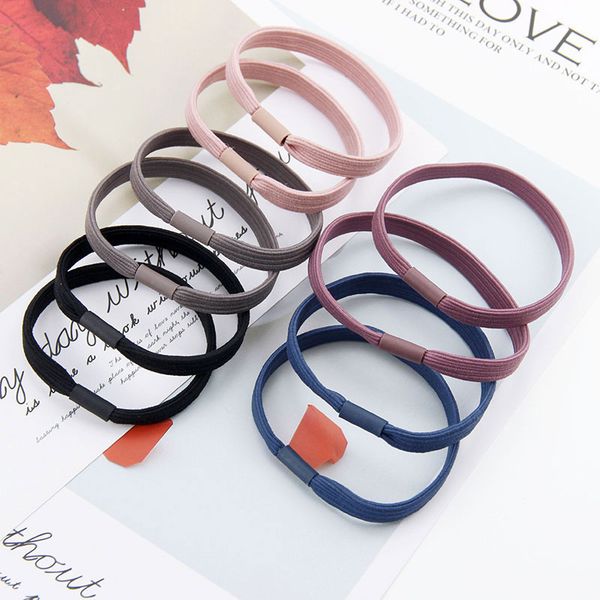 

pure color boutique simple elastic hair rubber bands handmade cute hair accessories for girls women ing, Pink