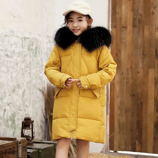 

children's winter jackets kids duck down coat baby girls parka outerwear hoodies zipper coat 120-160cm height, Blue;gray
