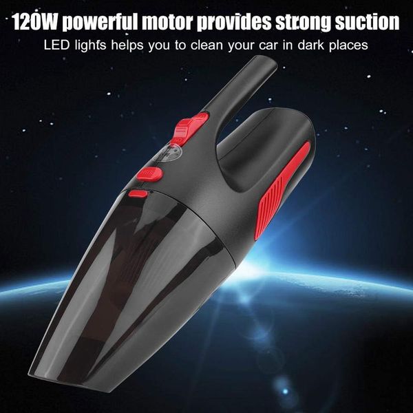 

120w portable wireless car rechargeable handheld vacuum cleaner wet/dry duster auto home super suction high-power cleaner tool