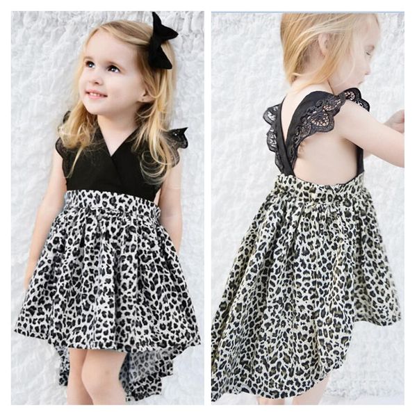 

ins fly рукав baby rompers лето девушка платье black leopard print summer girls сестра дети два piece set платье диапазон волосы заколка e21, Red;yellow