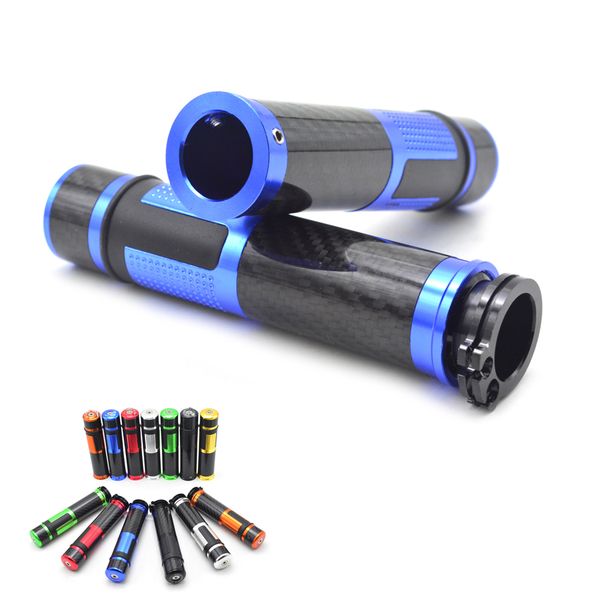 

universal motorcycle 22mm 7/8" carbon fiber handle bar hand grips bar ends for hornet 900 integra 700 nc700x abs